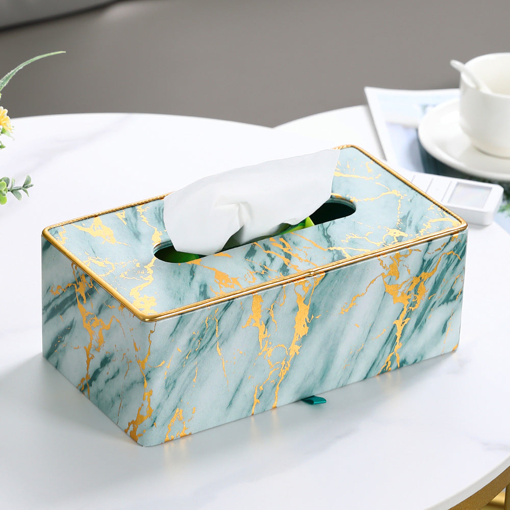 Crafted Marble Tissue Box Holder