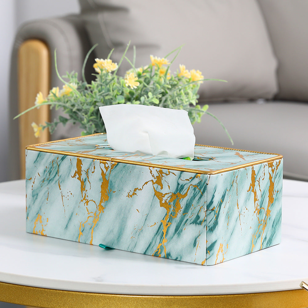 Crafted Marble Tissue Box Holder