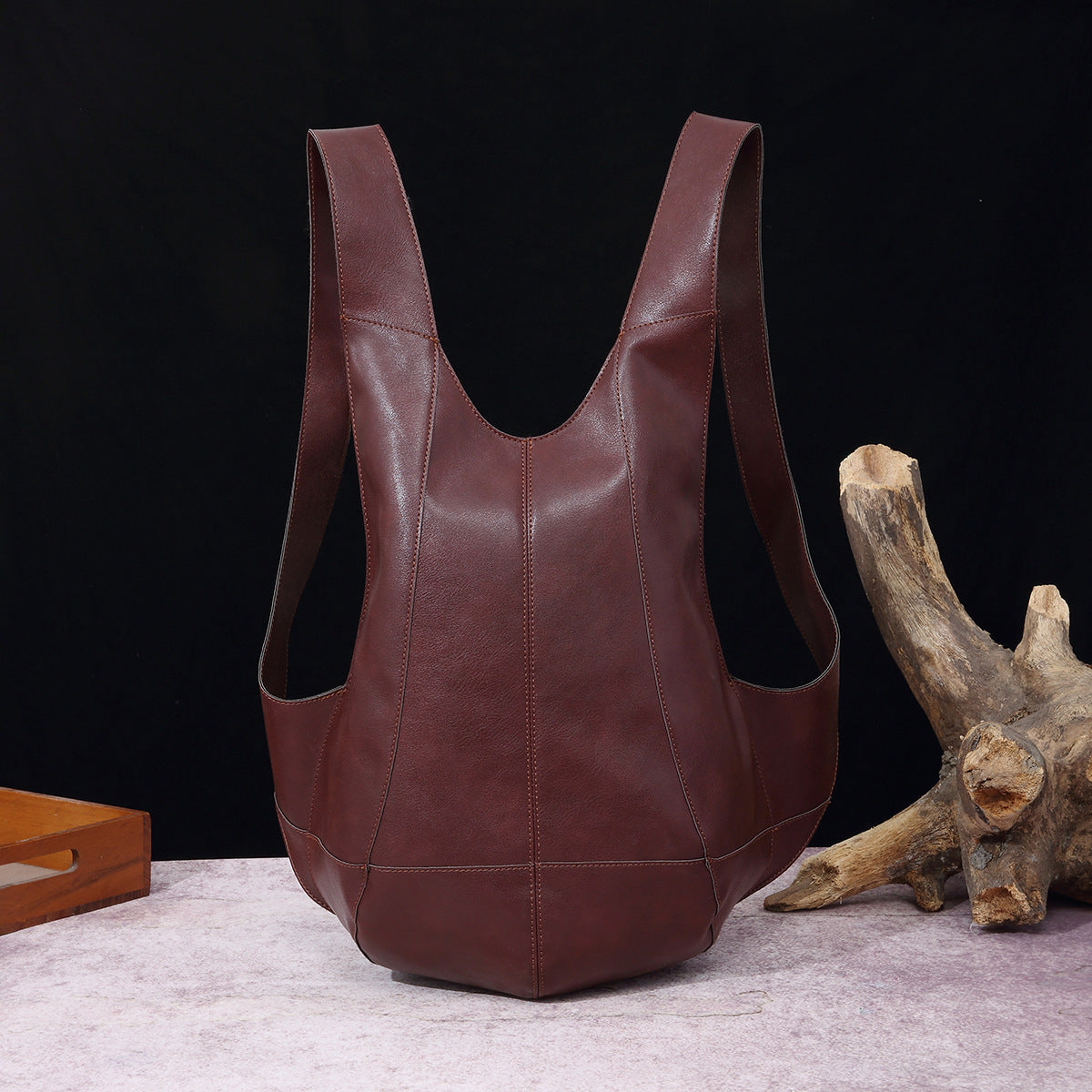 Parla Curve Leather Backpack