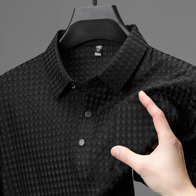 Marc Don Textured Grid Shirt