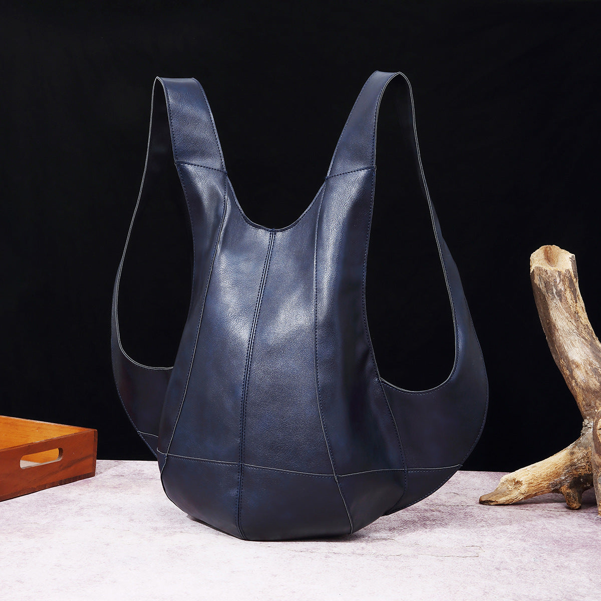 Parla Curve Leather Backpack