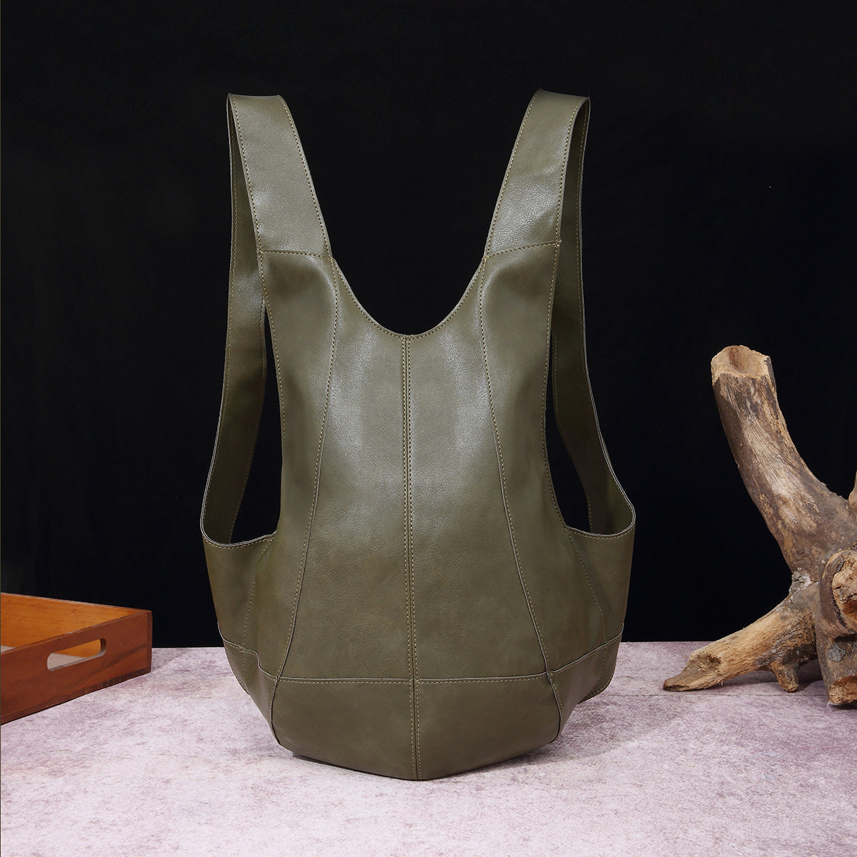 Parla Curve Leather Backpack