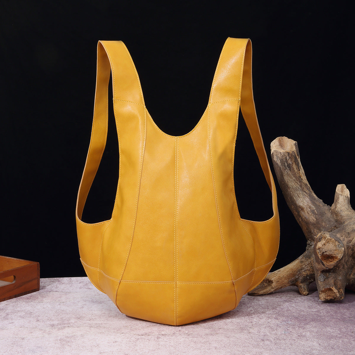 Parla Curve Leather Backpack