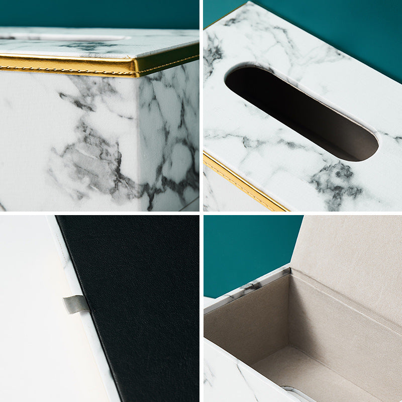 Crafted Marble Tissue Box Holder