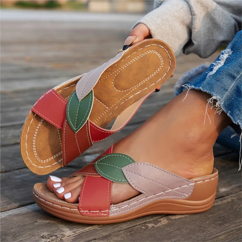 Parla Leaf Stitch Sandal