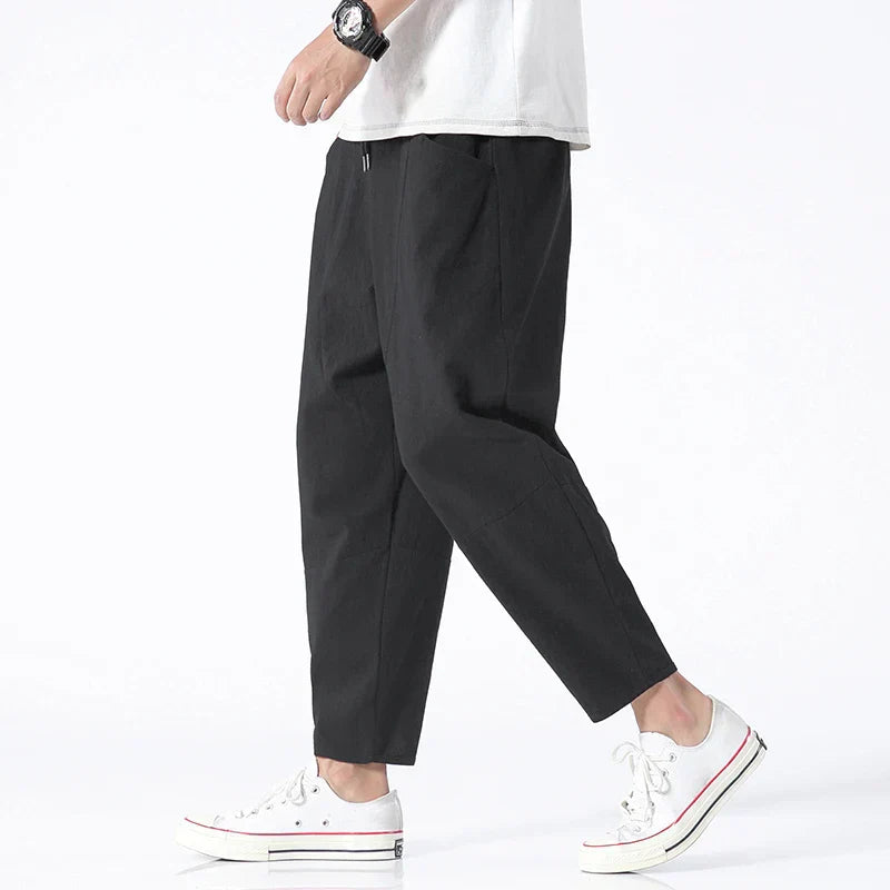 Asano Linen Cropped Pants