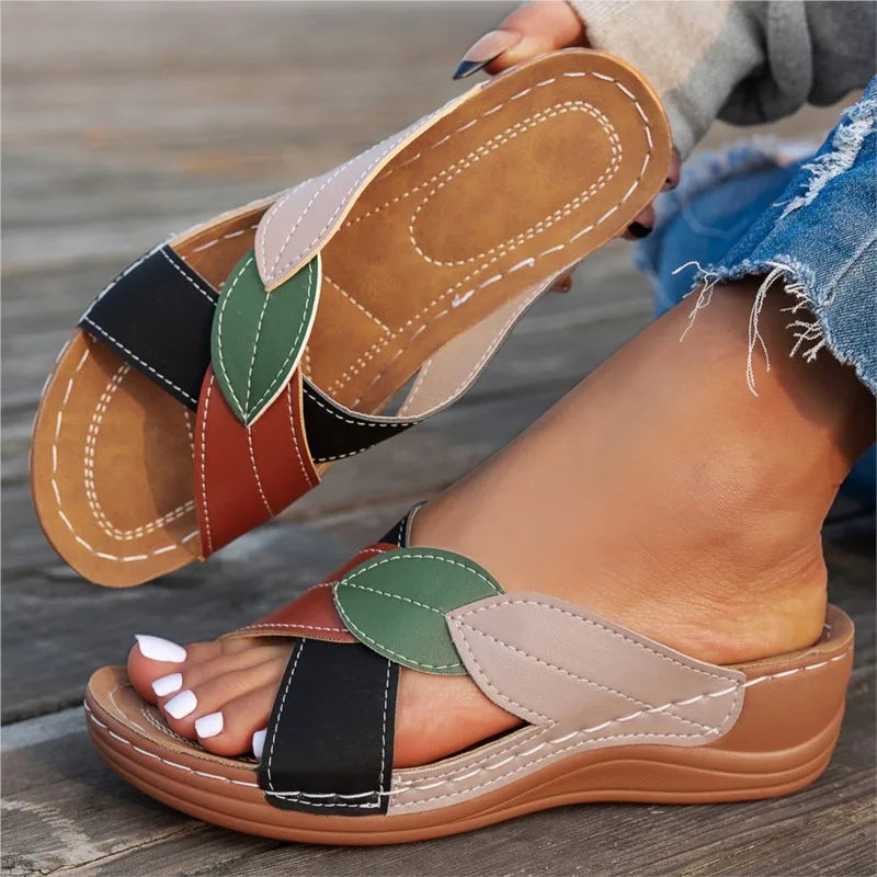Parla Leaf Stitch Sandal