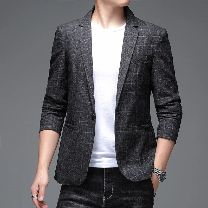 Lucas Bennett Plaid Blazer