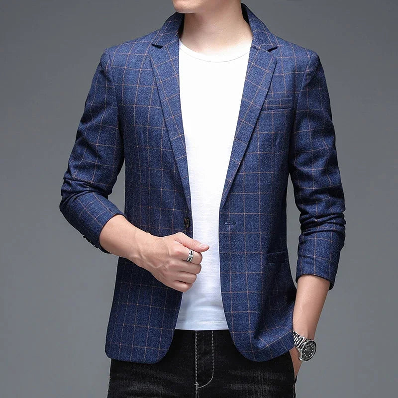 Lucas Bennett Plaid Blazer
