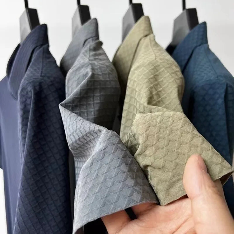 Nuvano Silk Polo Shirt