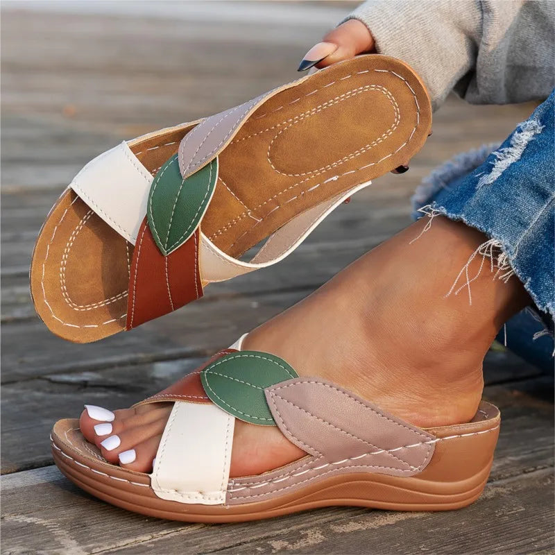 Parla Leaf Stitch Sandal