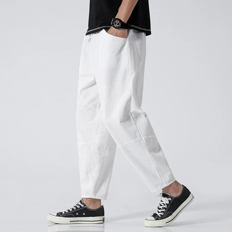 Asano Linen Cropped Pants