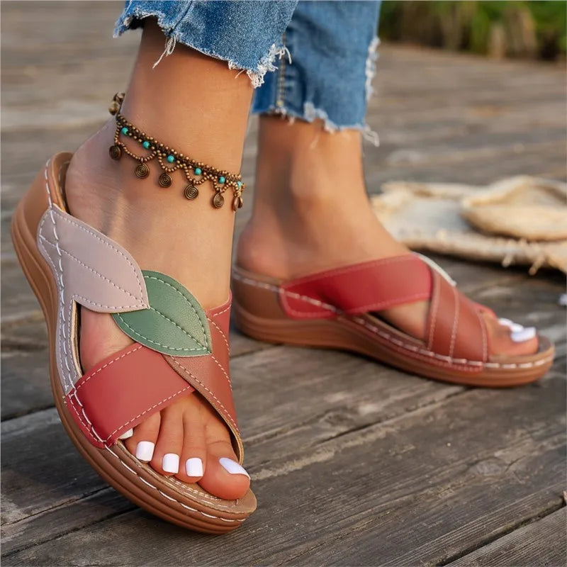 Parla Leaf Stitch Sandal