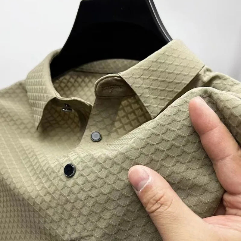 Nuvano Silk Polo Shirt
