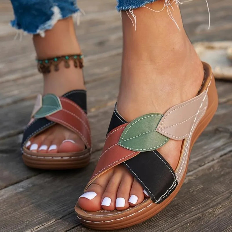 Parla Leaf Stitch Sandal