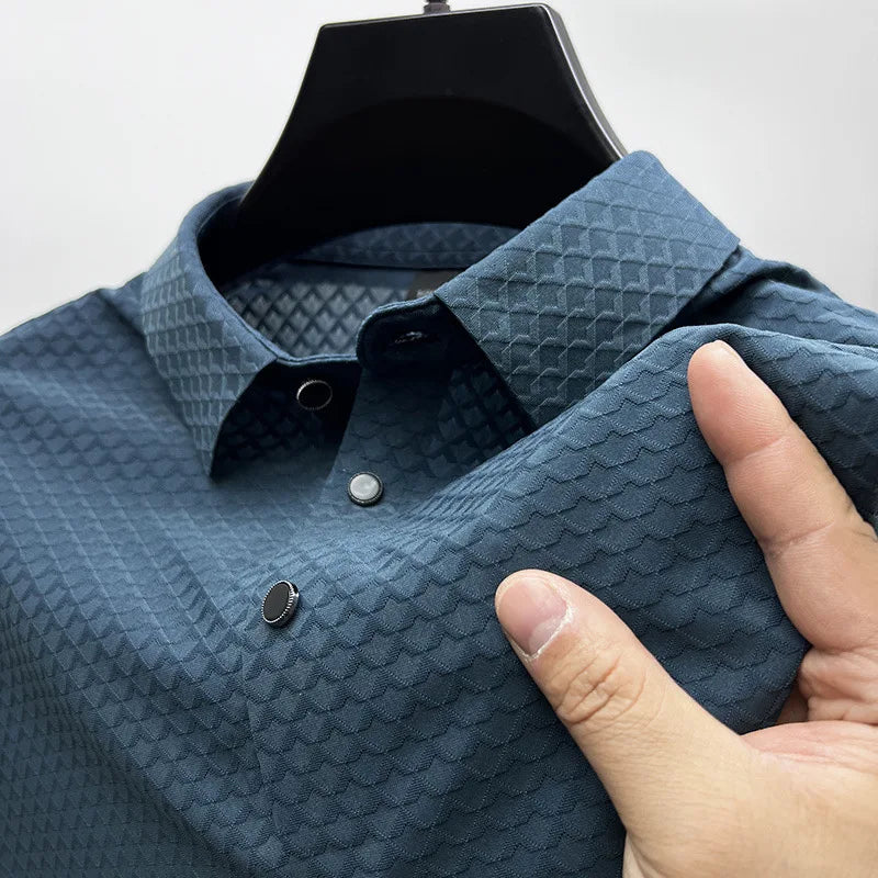 Nuvano Silk Polo Shirt