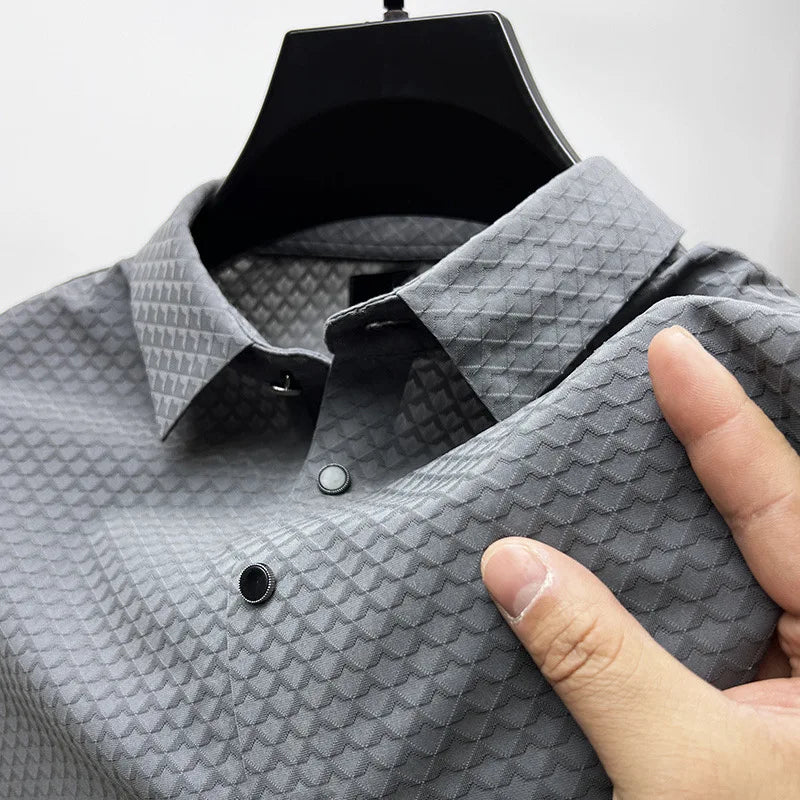 Nuvano Silk Polo Shirt