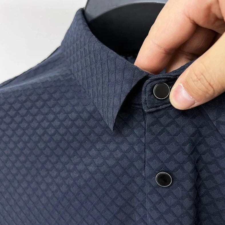 Nuvano Silk Polo Shirt