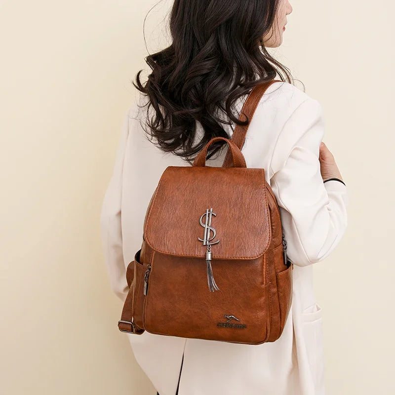 Jessica Woods Leather Backpack