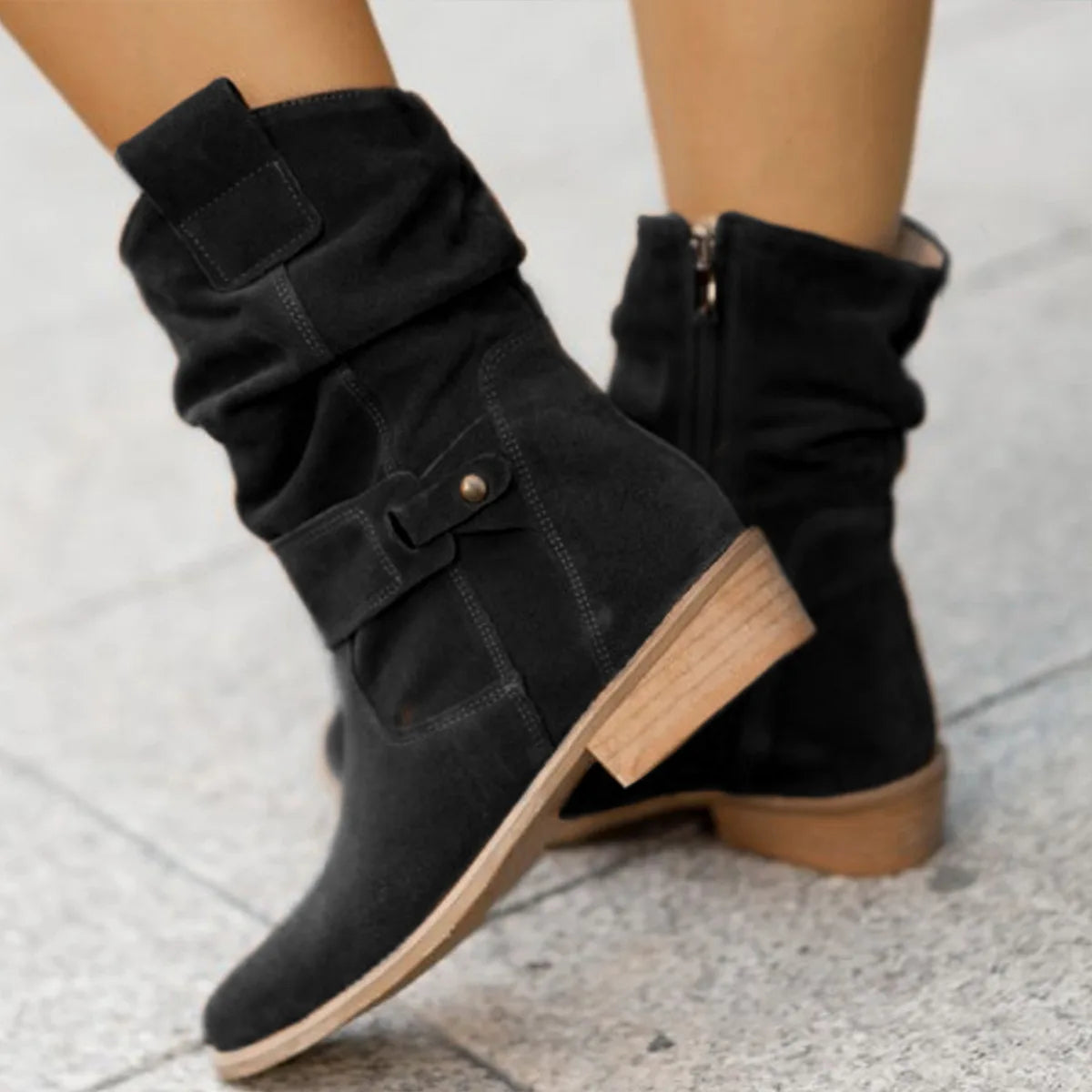 Clara Woods Suede Ankle Boots
