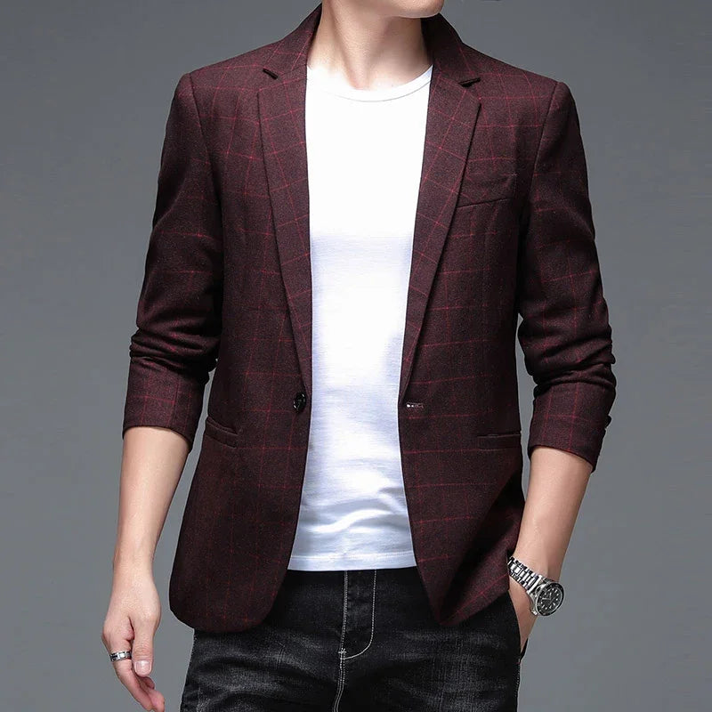 Lucas Bennett Plaid Blazer
