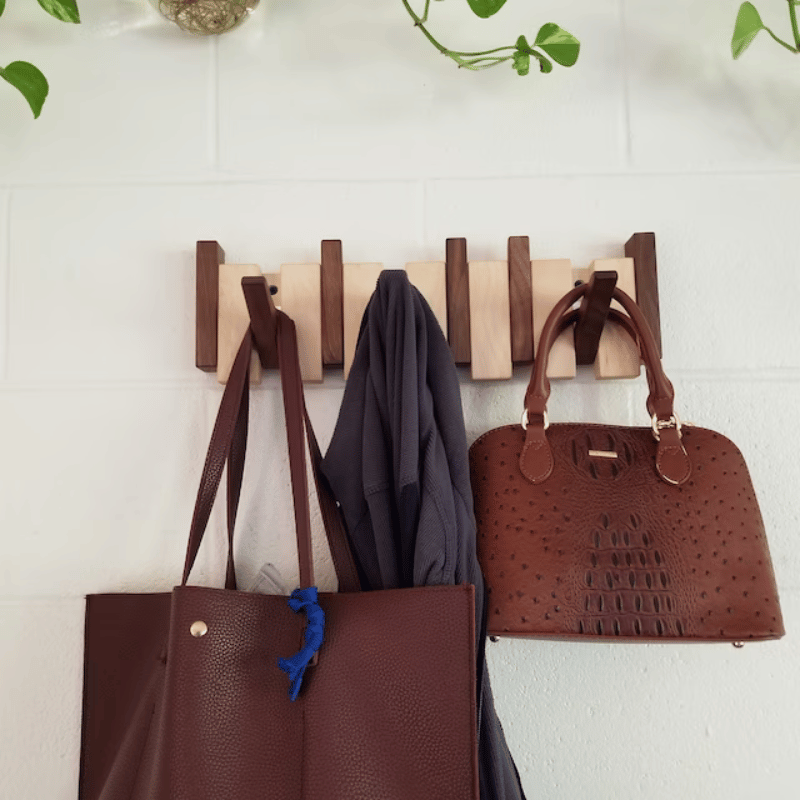 Artisan Wooden Piano Key Coat Rack