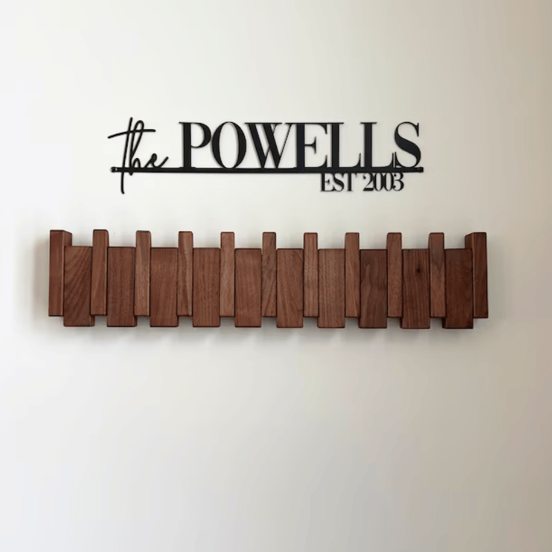 Artisan Wooden Piano Key Coat Rack