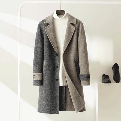 Verona Herringbone Wool Coat