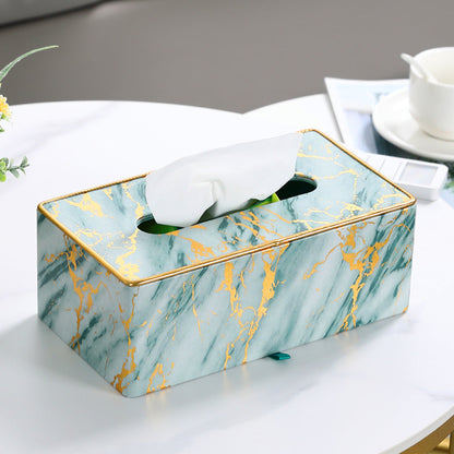 Crafted Marble Tissue Box Holder