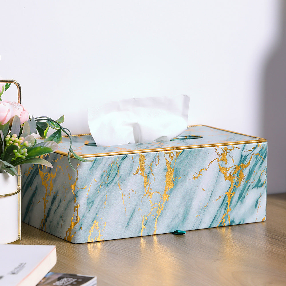 Crafted Marble Tissue Box Holder