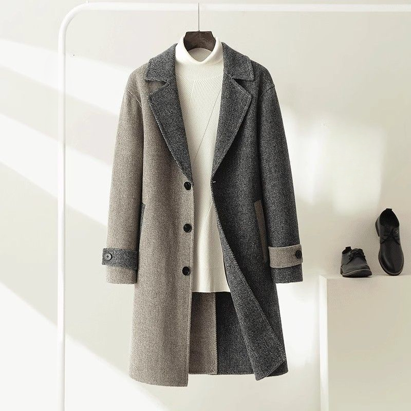 Verona Herringbone Wool Coat