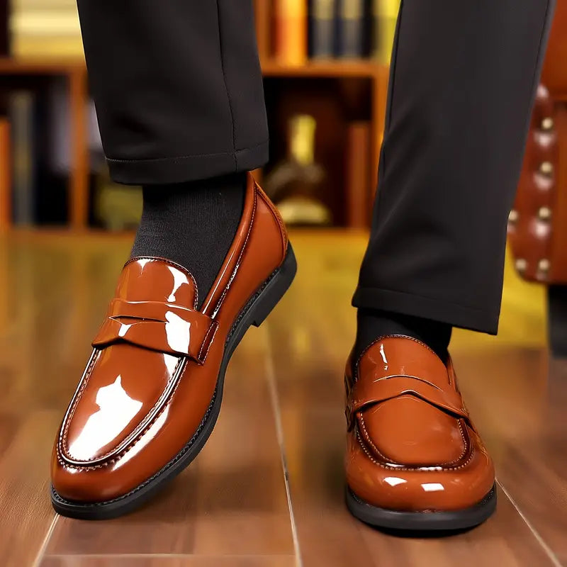 Clarence Gloss Leather Loafers