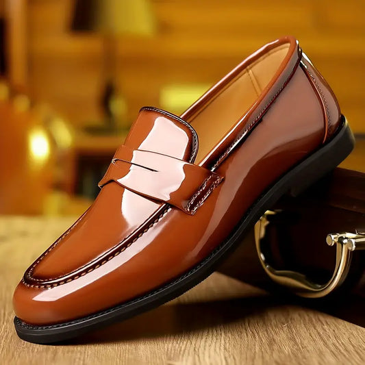 Clarence Gloss Leather Loafers