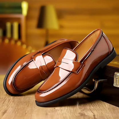 Clarence Gloss Leather Loafers