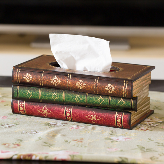 Antique Book Tissue Holder