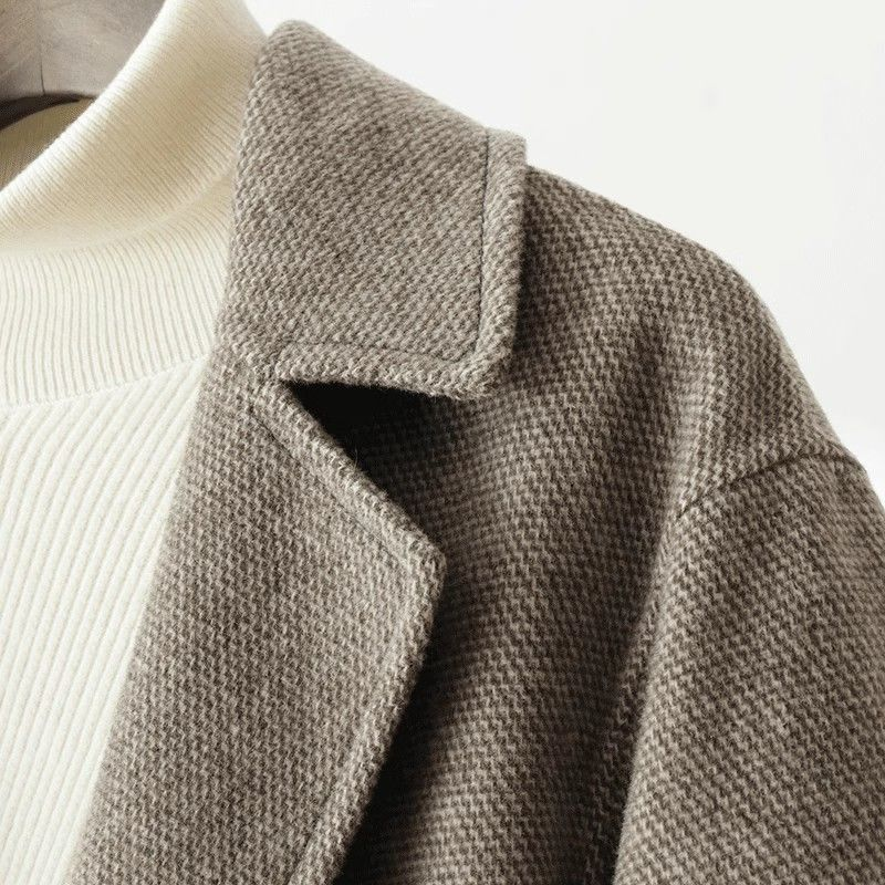 Verona Herringbone Wool Coat