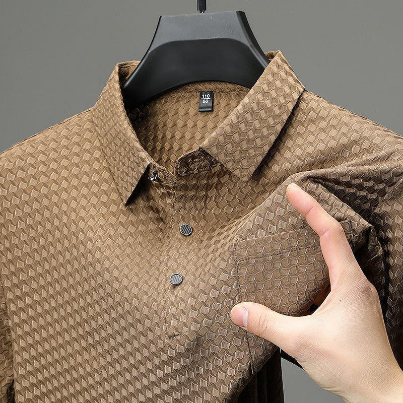 Marc Don Textured Grid Shirt