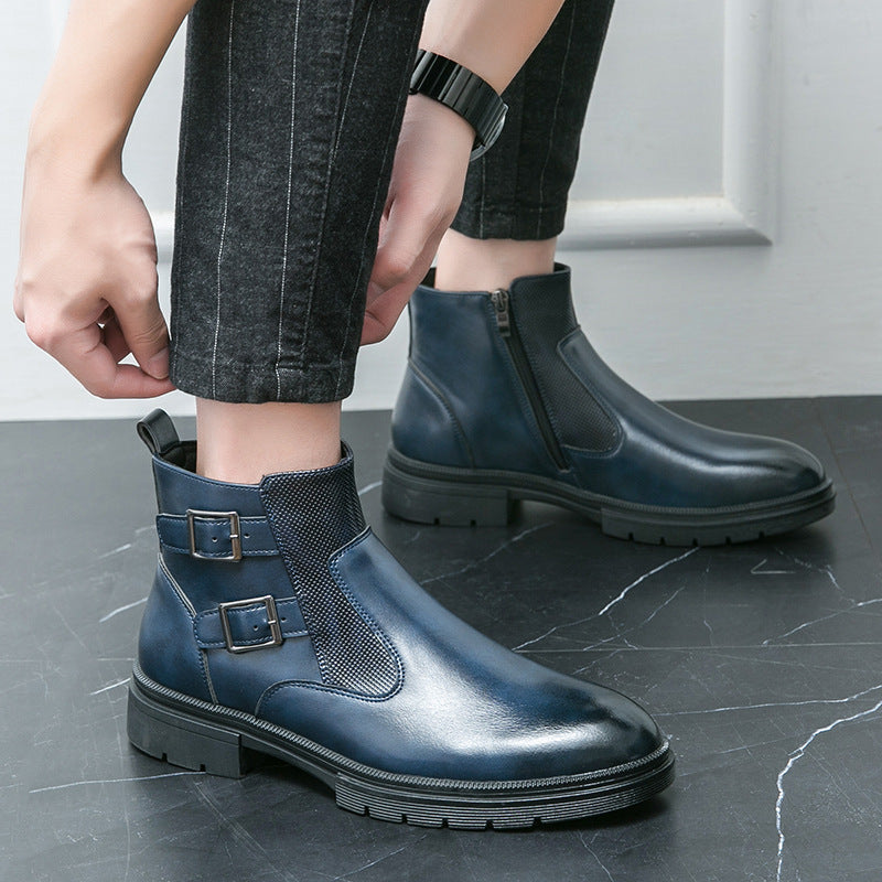 Rebel Leather Biker Boots