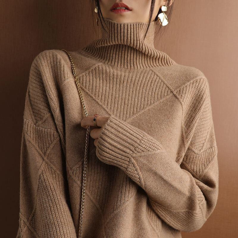 Chic Celine Wool Turtleneck Sweater