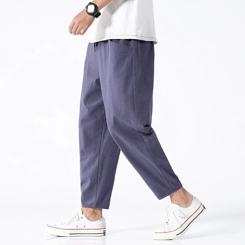 Asano Linen Cropped Pants