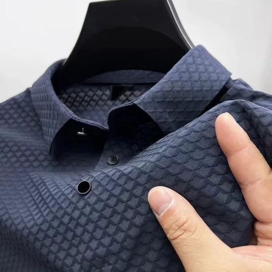 Nuvano Silk Polo Shirt