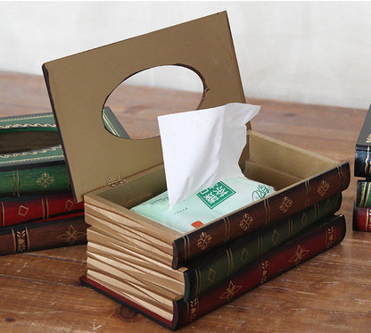 Antique Book Tissue Holder