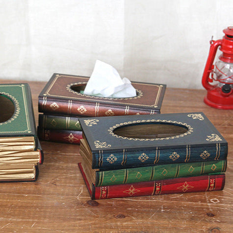 Antique Book Tissue Holder