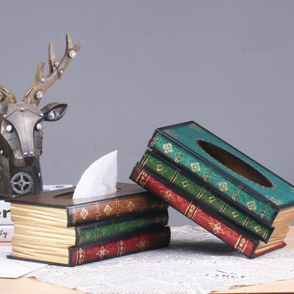 Antique Book Tissue Holder