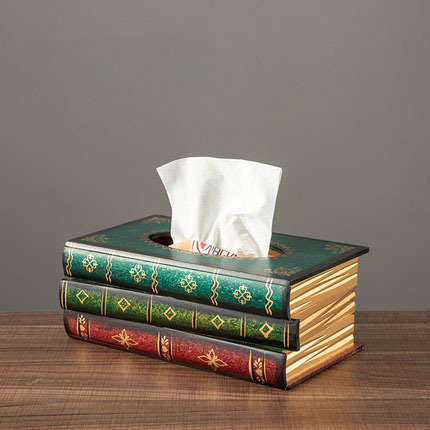 Antique Book Tissue Holder