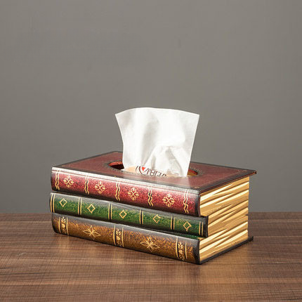 Antique Book Tissue Holder