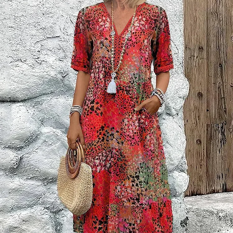 Women's Printed Midi Dress | Sienna