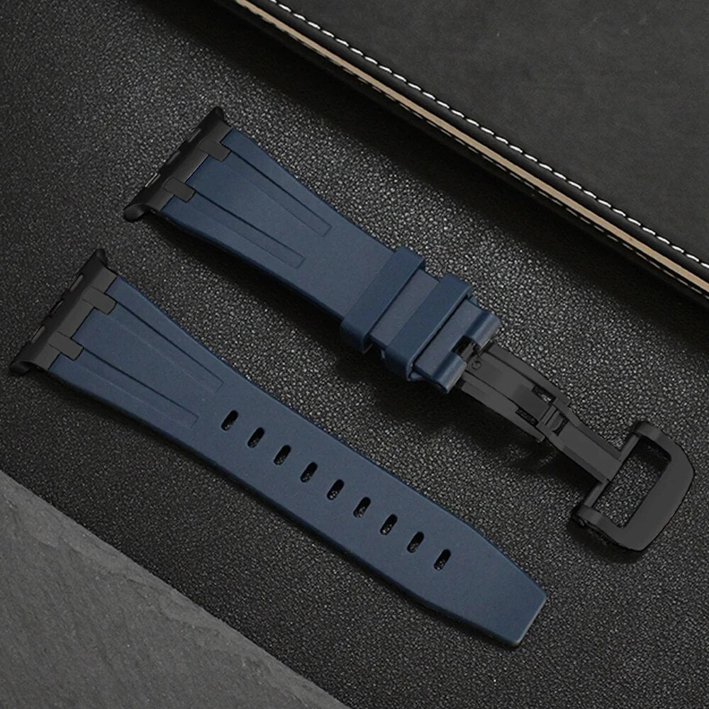 Obsidian Titanium Silicone Apple Watch Band