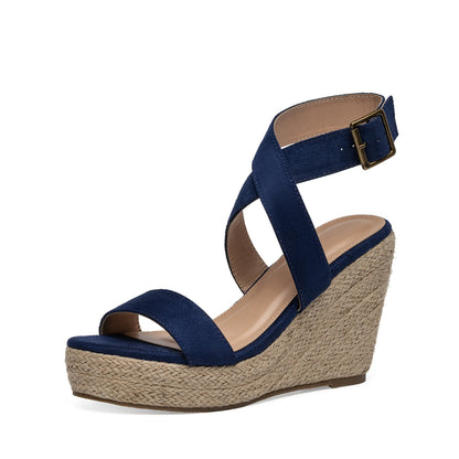 Carolina Canvas Wedge Sandals