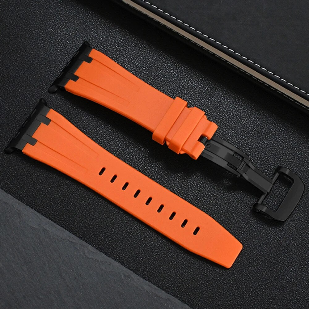 Obsidian Titanium Silicone Apple Watch Band